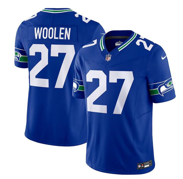 Men's Seattle Seahawks #27 Tariq Woolen Royal 2023 F.U.S.E. Vapor Untouchable Limited Stitched Football Jersey - Click Image to Close